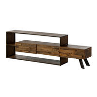 TV-BOARD Akazie / Altholz 195x40x60 braun lackiert SEVILLA #04 - Braun, Holz (195/60/40cm) - Massivmoebel24
