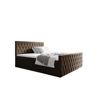 BOXBETT Asher Premium - Braun, Holzwerkstoff/Textil (180/220cm) - Fun Möbel