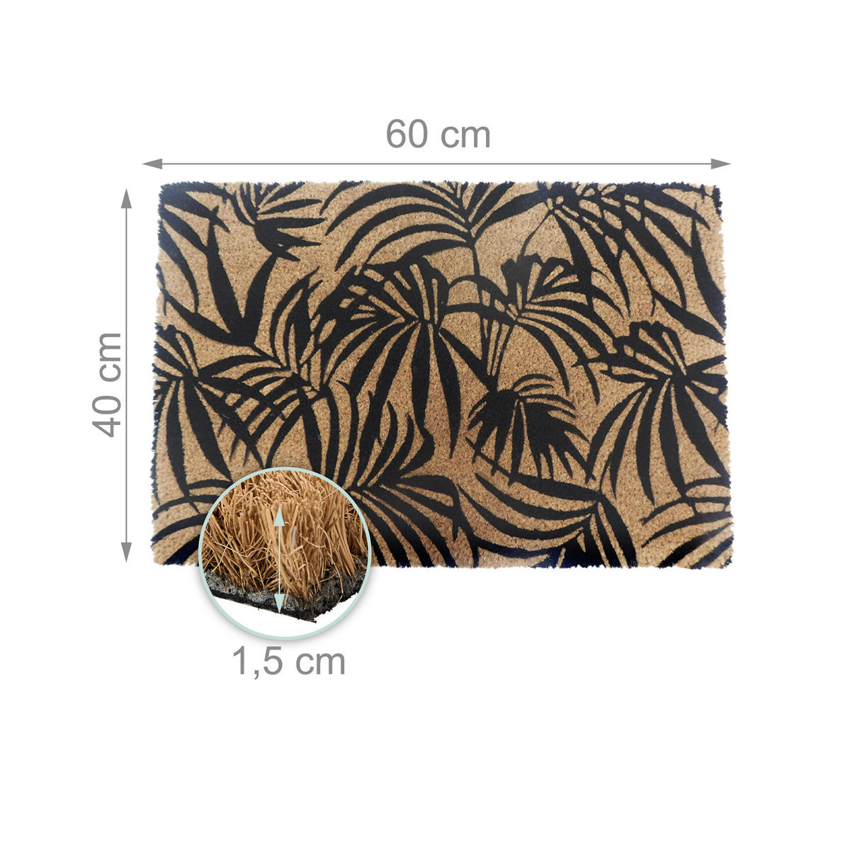 ROHOŽ - různobarevná, textil/plast (60/40cm) - Relaxdays