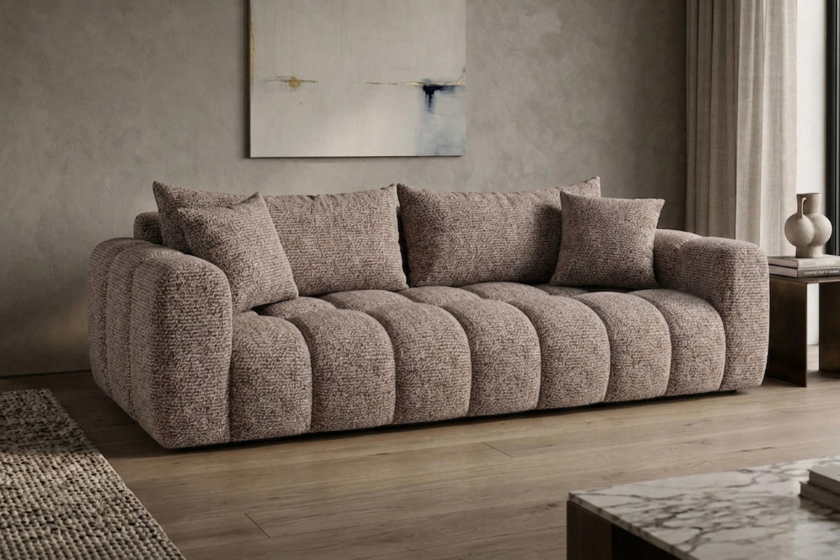 ROZKLÁDACÍ POHOVKA s úložným prostorem, žinylková tkanina Puente, Purpurová, COSMOPOLITAN - fialová, dřevo (240/80/97cm) - Kaiser Möbel