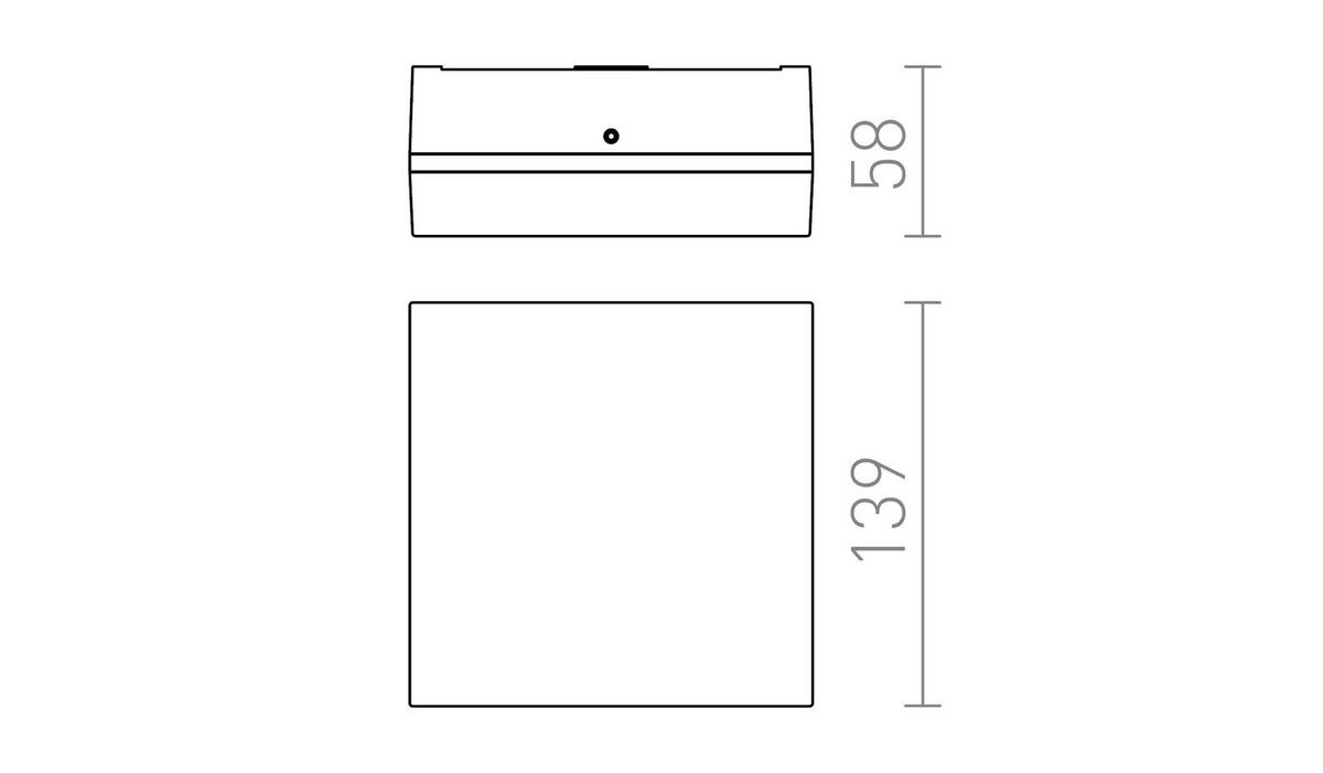 AUSSENLEUCHTE SPECTACLE Silbergrau 5 W IP54 - Grau, Metall (35/14/14cm) - Rendl