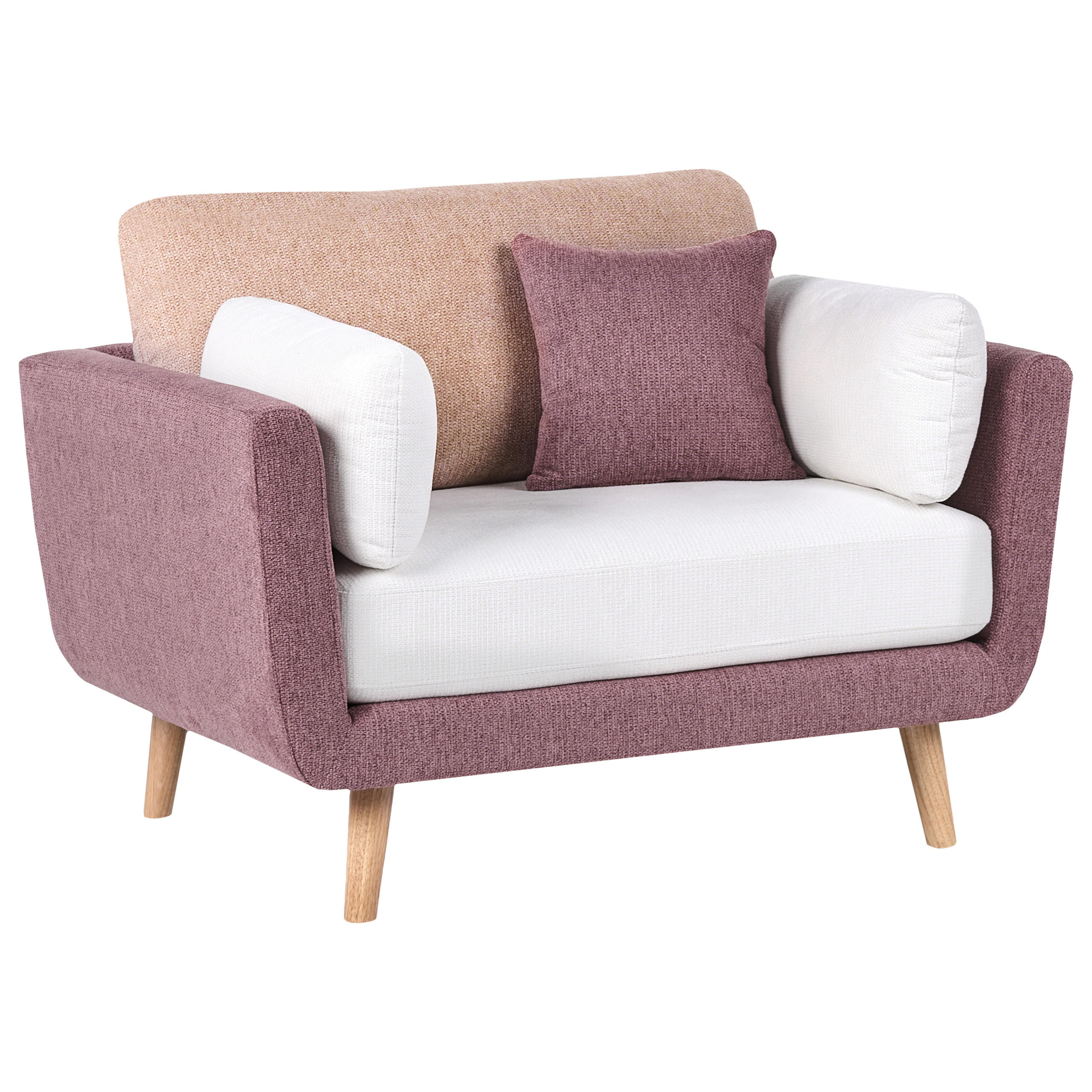 SESSEL Stoff Rosa Bolga - Pink, Textil (119/89/83cm) - Beliani