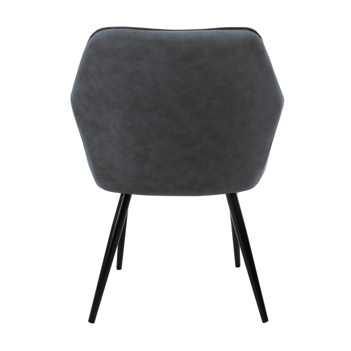 ESSZIMMERSTUHL Samt Anthrazit 2er Set - Anthrazit, Metall (63/80/60cm) - ML-DESIGN