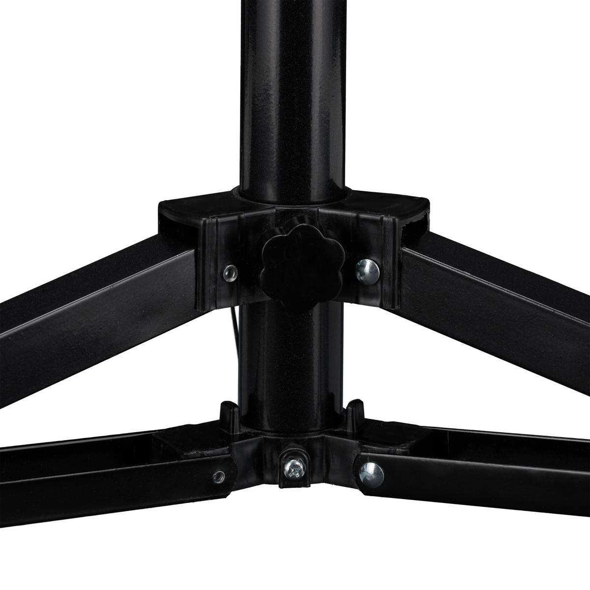 SONNENSCHIRMSTÄNDER - Schwarz, Kunststoff/Metall (76/76cm) - Relaxdays