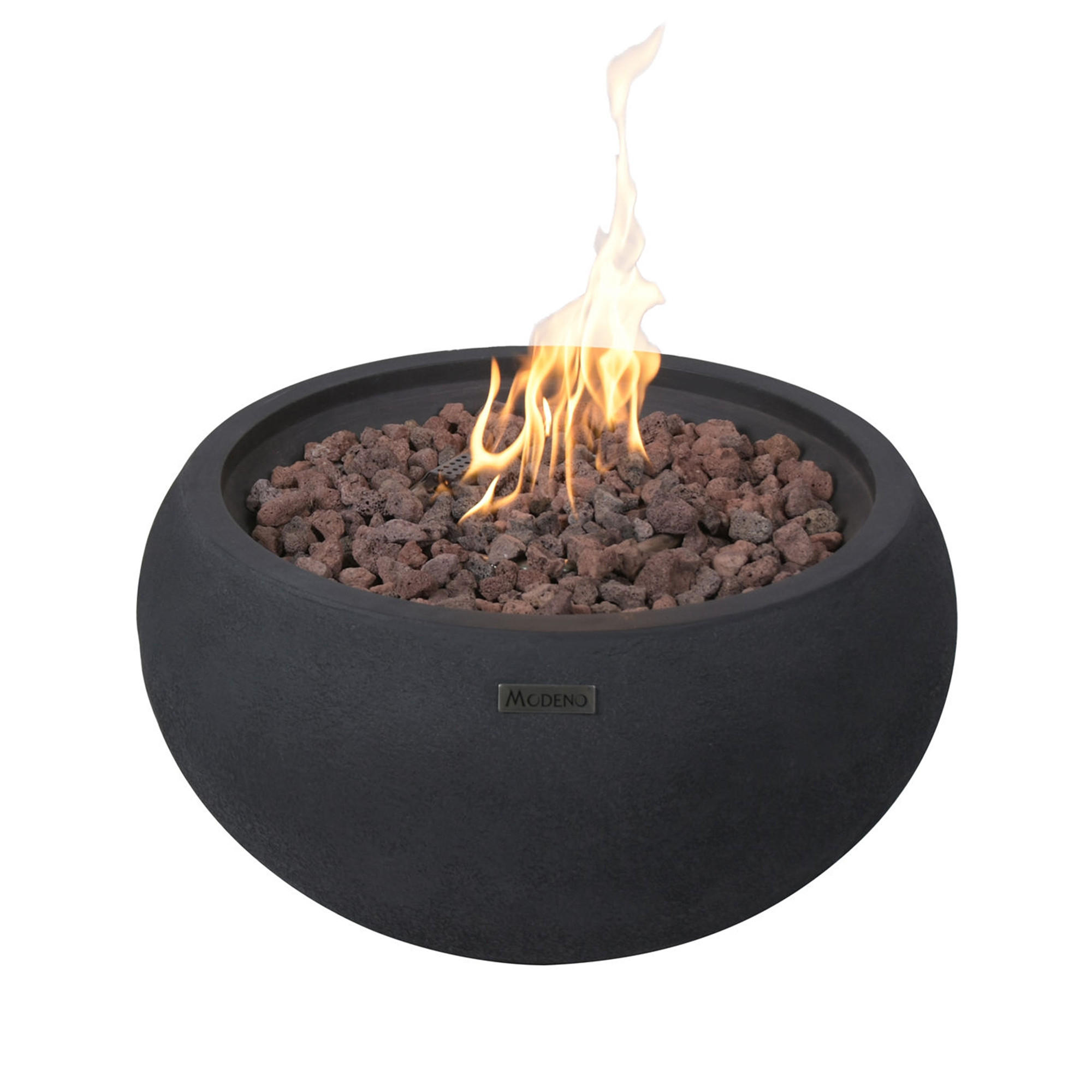 FEUERTISCH York Gasfeuerstelle aus GF-Beton 68/68/36 cm - Schwarz, Naturmaterialien/Stein (68/36/68cm) - Elementi