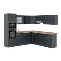 ECKKÜCHE IN L-FORM R-Line Schwarz Beton/Anthrazit 237 x 247 cm AP Eiche - Anthrazit/Schwarz, Holzwerkstoff (247/81.6/60cm) - Vicco