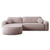 Ecksofa VENUS mit Schlaffunktion und Bettkasten, Poso 27 - Rosa, Textil (275/178cm) - Lookway
