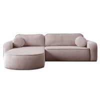 ECKSOFA VENUS mit Schlaffunktion und Bettkasten, Poso 27 - Rosa, Textil (275/178cm) - Lookway