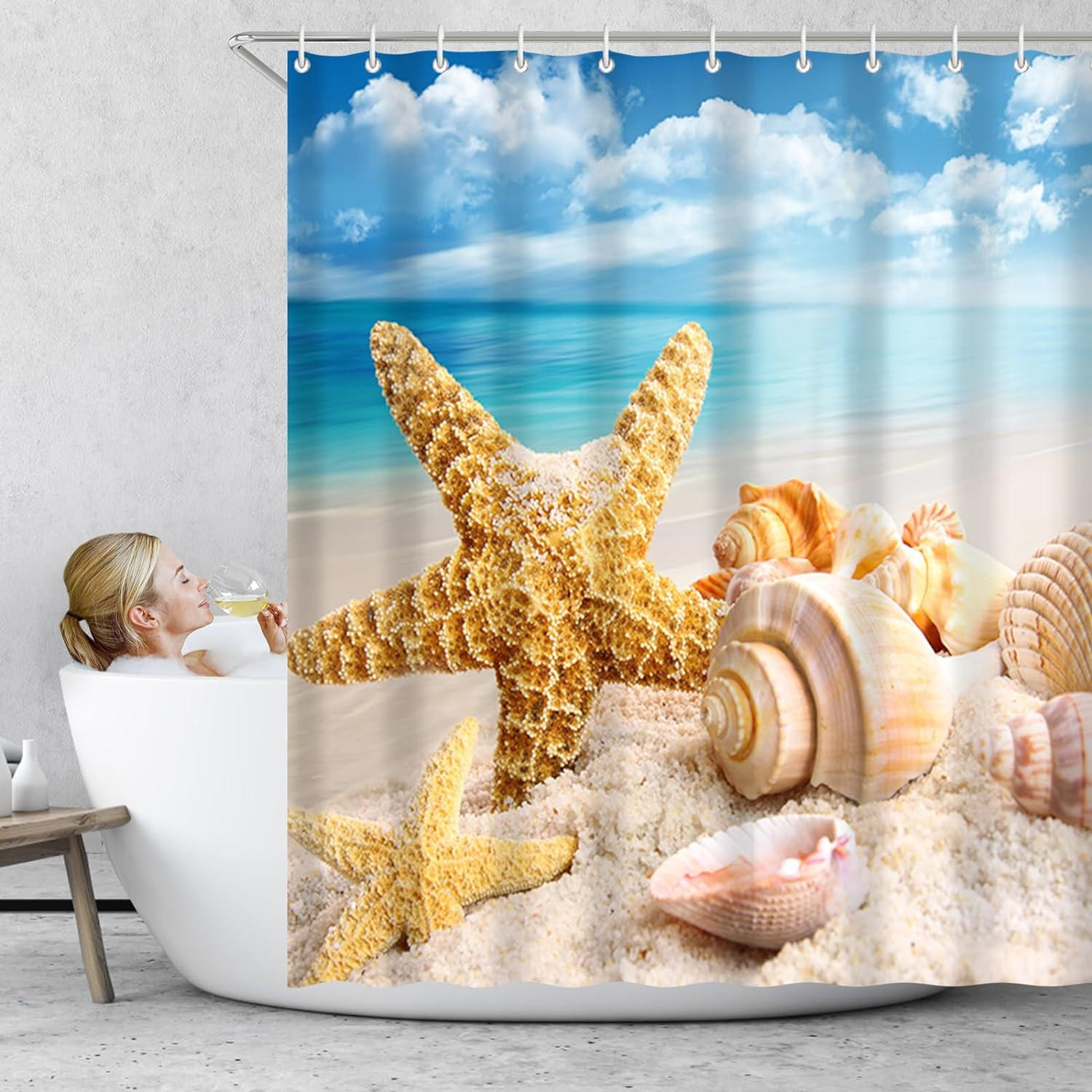 Mcboson Duschvorhang Mehrfarbig 180x180 cm