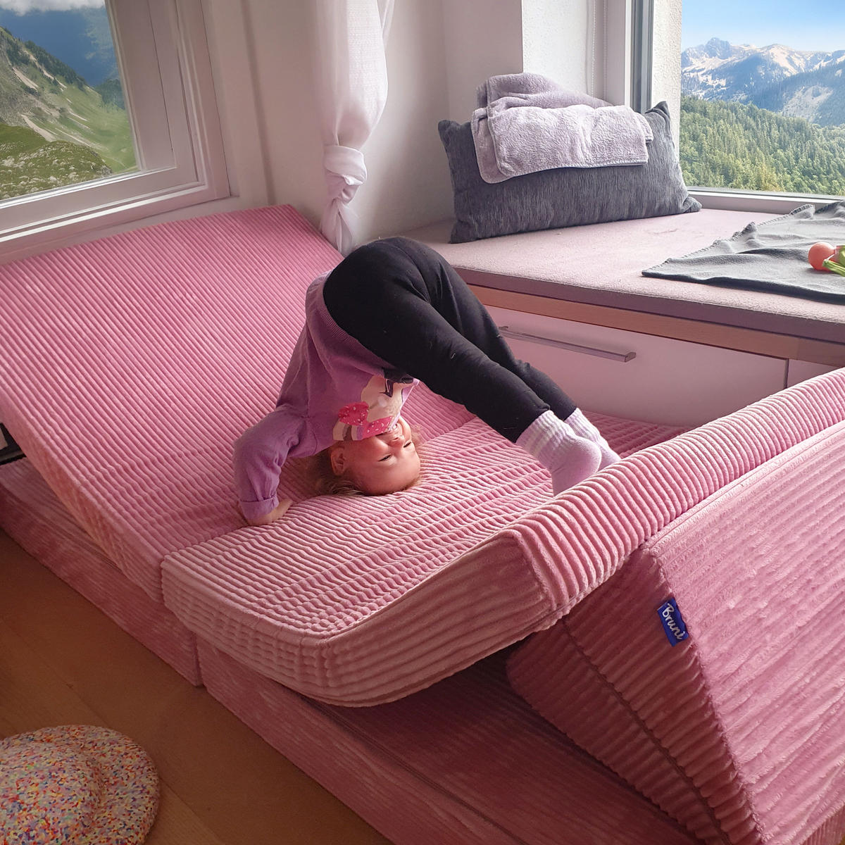 SPIELSOFA pink – XXL-Sofa für Kinder - Pink, Textil (1680/560/840cm) - Bruni