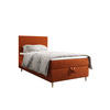 BOXBETT FLO 90x200 Itaka 01, mit Matratze H3, Bonell und Topper, Braun - Braun, Holz/Textil (90/200cm) - Bedante