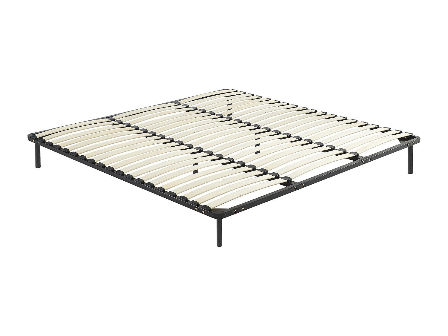 LATTENROST - 2 Personen - Metall - Schwarz - Schwarz, Metall (200/200cm) - Vente-Unique