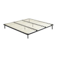 LATTENROST - 2 Personen - Metall - Schwarz - Schwarz, Metall (200/200cm) - Vente-Unique