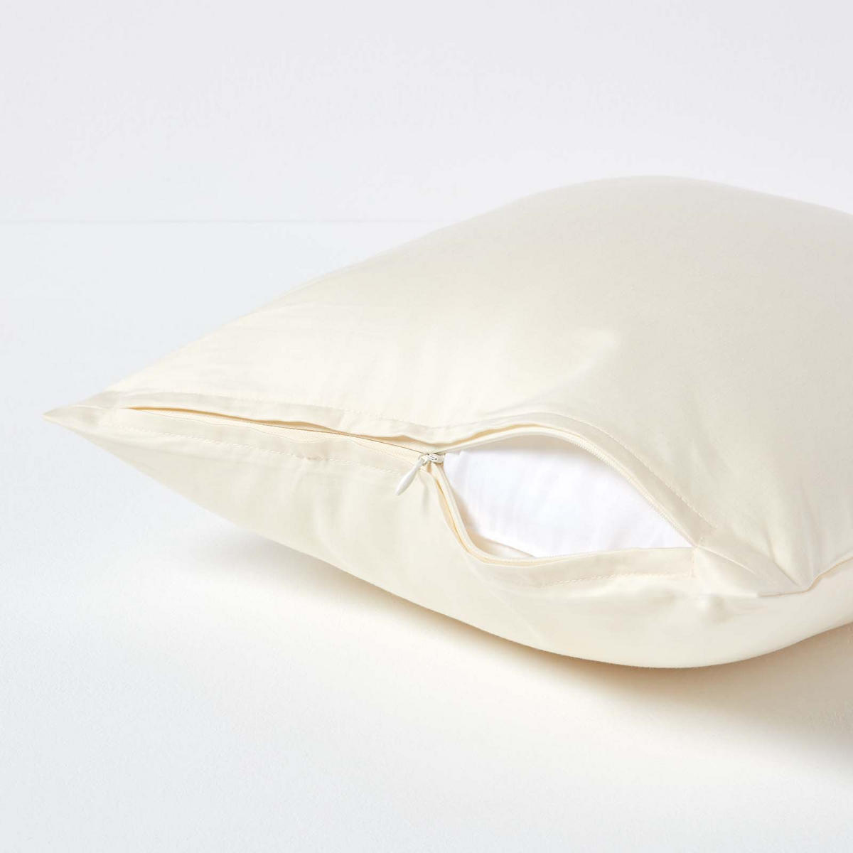 KISSENBEZUG Premium, Ägyptische Baumwolle, Fadendichte 1000 - Creme, Textil (40/40cm) - Homescapes