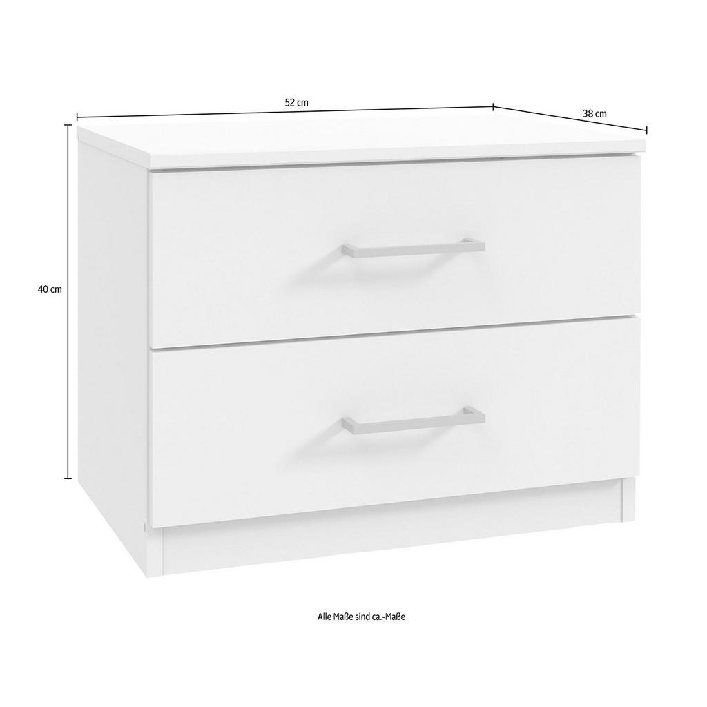 Thumbnail - Wimex Nachttische, Weiß, Holz, Rechteckig, 52x40x38 cm, Schlafzimmer, Nachttische