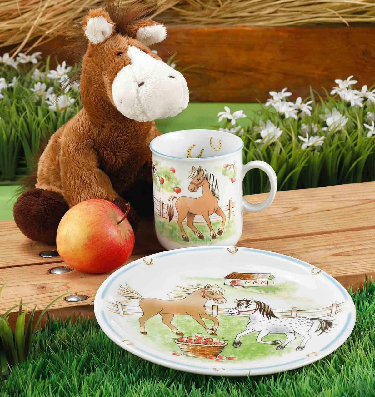 KINDERGESCHIRR SET Compact Mein Pony bunt 5er Set - Multicolor, Keramik (1/1/1cm) - Seltmann Weiden