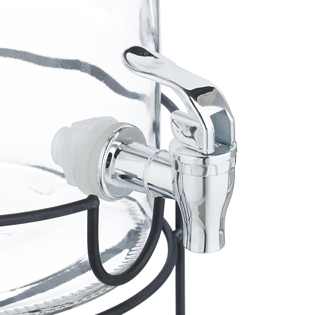 GETRÄNKESPENDER - Transparent, Glas/Kunststoff (3.3L) - Relaxdays