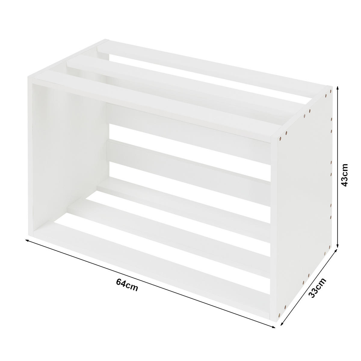 BEISTELLTISCH Rønde - Weiß, Holzwerkstoff (33/64/43cm) - [en.casa]