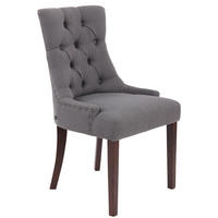 WOHNZIMMERSTUHL Stoff dunkelgrau - Dunkelgrau, Holz/Textil (55/92/58cm) - CLP