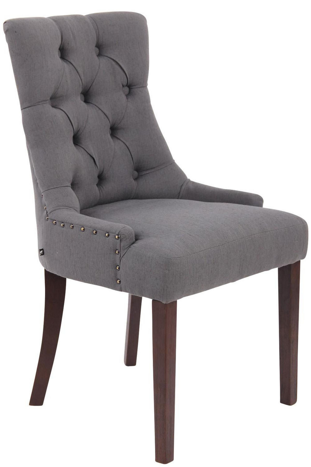 WOHNZIMMERSTUHL Stoff dunkelgrau - Dunkelgrau, Holz/Textil (55/92/58cm) - CLP