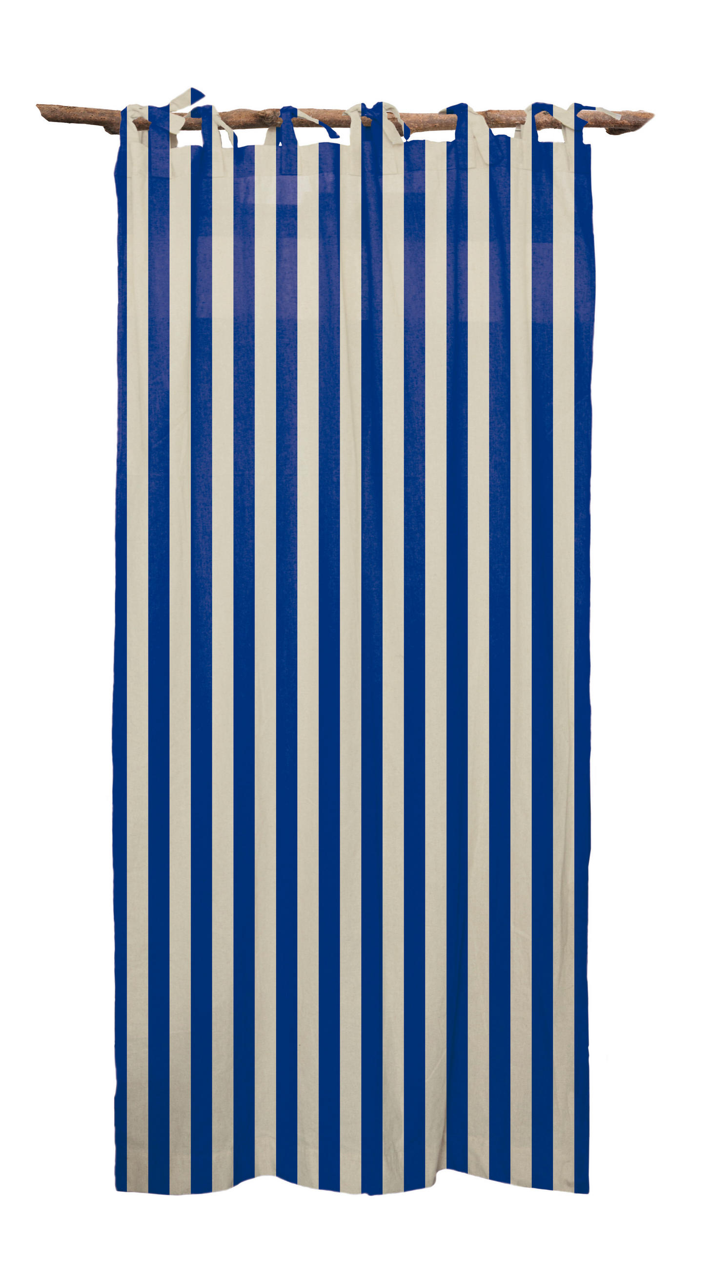 VORHANG Gestreifter aus Baumwolle in Blau 250x140 MARSHALL - Blau, Textil (137/245/0.1cm) - RNT By Really Nice Things