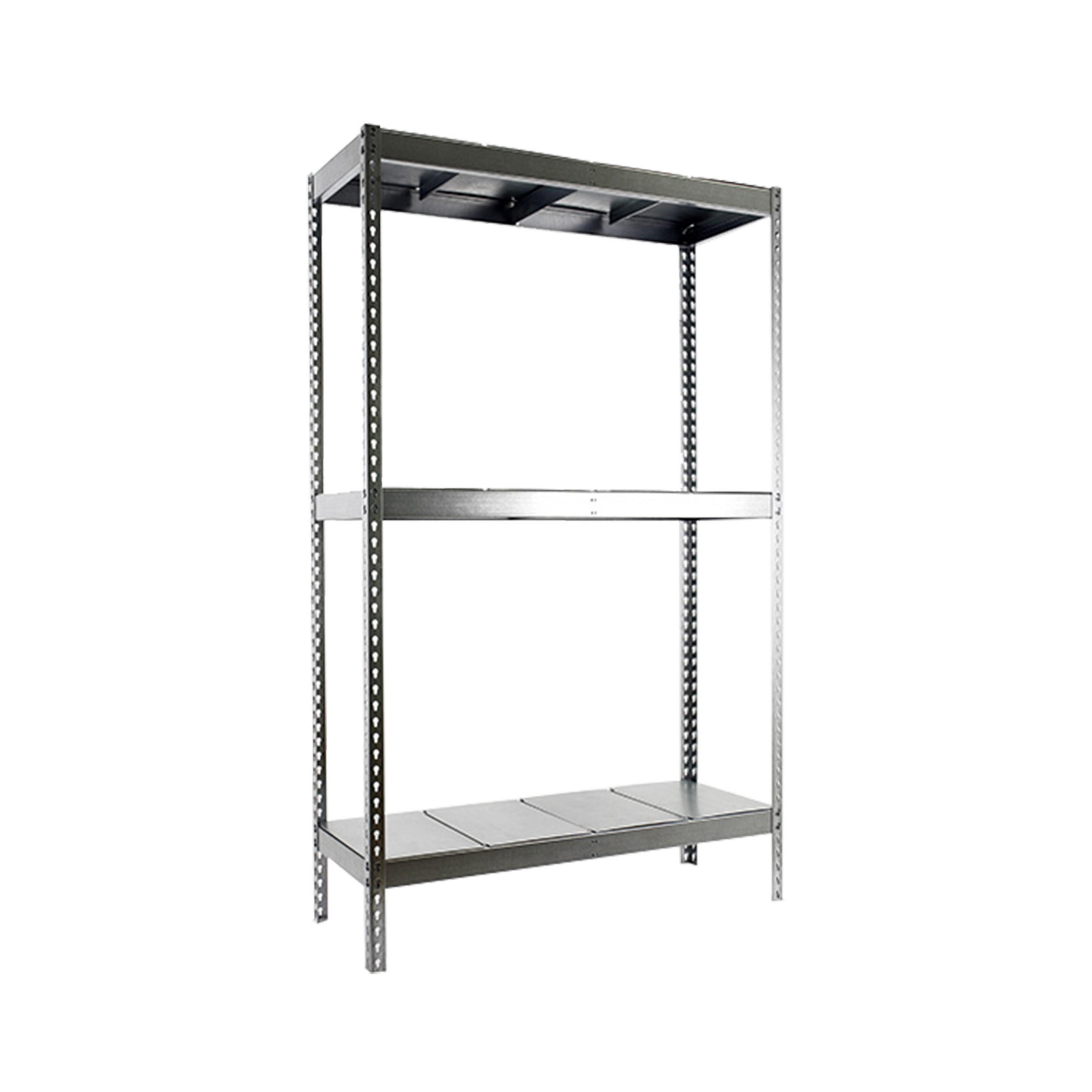SCHWERLASTREGAL Metal Beast Three HxBxT 150 x 120 x 45 cm 3 Ebenen Fachlast 600 kg Verzinkt - Silberfarben, Metall (120/150/45cm) - PROREGAL