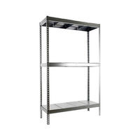 SCHWERLASTREGAL Metal Beast Three HxBxT 150 x 150 x 45 cm 3 Ebenen Fachlast 600 kg Verzinkt - Silberfarben, Metall (150/150/45cm) - PROREGAL