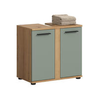 WASCHBECKENUNTERSCHRANK Flint (B/H/T: 60x57x34 cm) in Salbei und Artisan Eiche Nachbildung - Eiche Artisan, Holz (60/57/34cm) - Homes & Jones