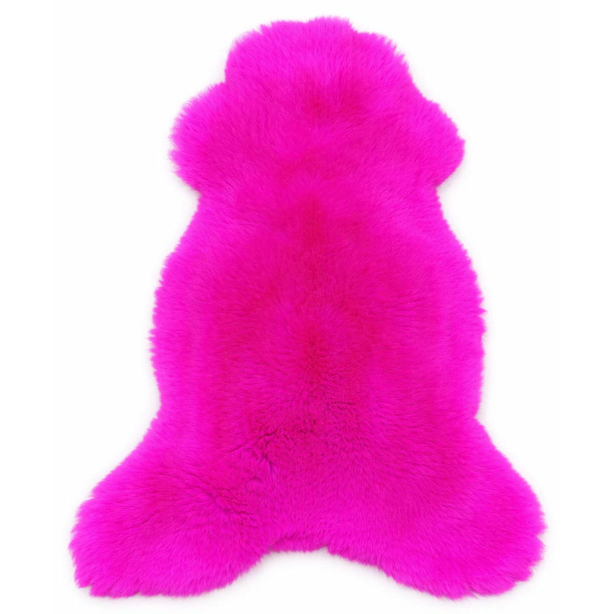 LAMMFELL Öko bunt gefärbt weich Fell Teppich Fuchsia ca. 110 cm - Magenta, Fell (60/110cm) - Provellus