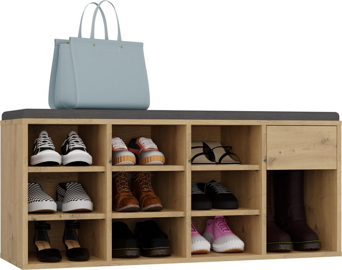 SCHUHSCHRANK Artisan 110/49/35 - Eiche Artisan, Holzwerkstoff (110/49/35cm) - RAUMHIRSCH FURNITURE