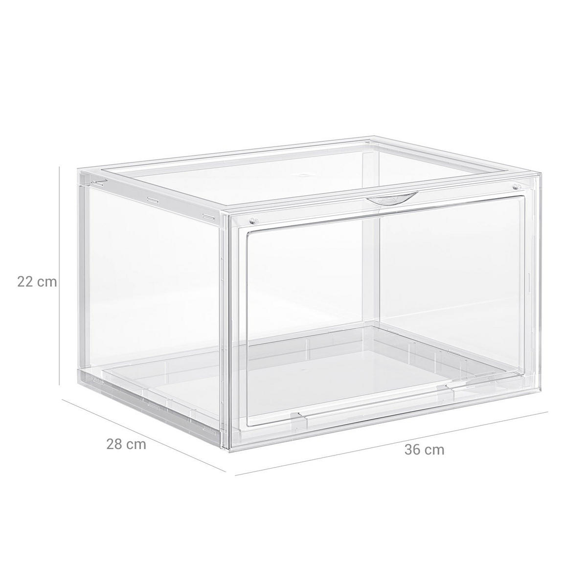 SCHUHBOX SCHUHORGANIZER 3ER-SET - Weiß, Kunststoff (28/36cm) - Hansiro