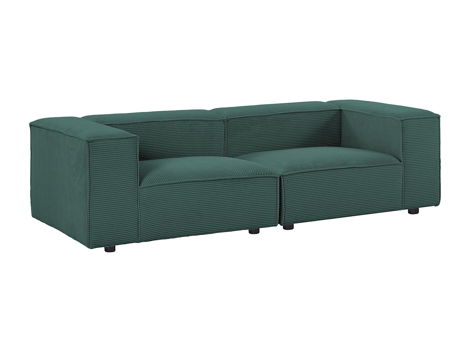 MODULIERBARES Sofa - 3 Personen - samt - grün Ruzolo - Grün, Textil/Metall (242/67/105cm) - Vente-Unique