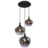 LED HÄNGELEUCHTE MAXY Metall Schwarz - Schwarz, Glas (48/48/120cm) - Globo Lighting