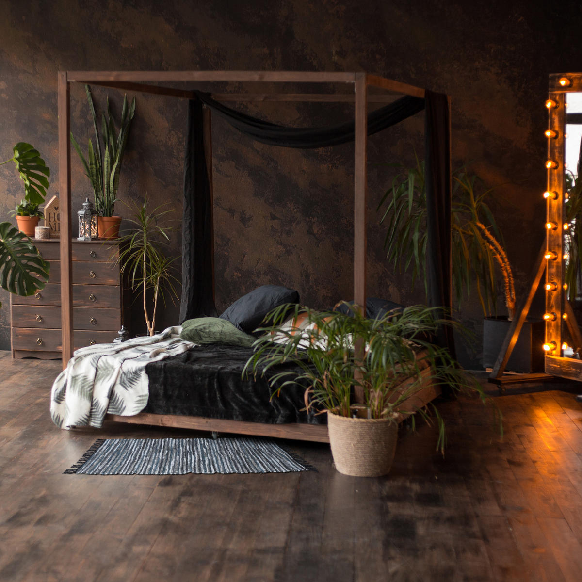 FLICKENTEPPICH - Blaugrau, Leder/Textil (140/70cm) - Relaxdays