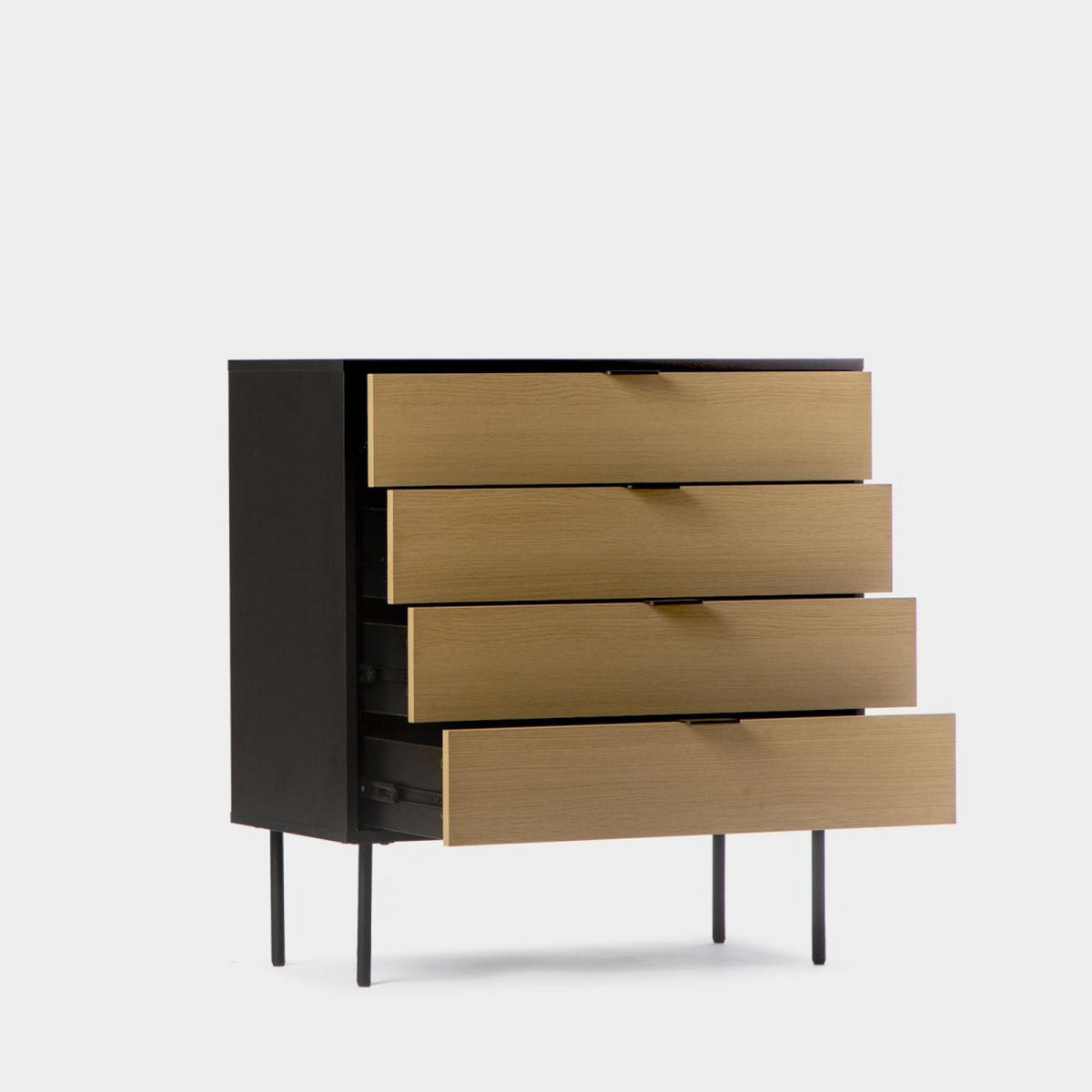 KOMMODE MIT SCHUBLADEN Copenhague Zweifarbig 80 cm x 85 cm - Multicolor, Holzwerkstoff (80/85/40cm)