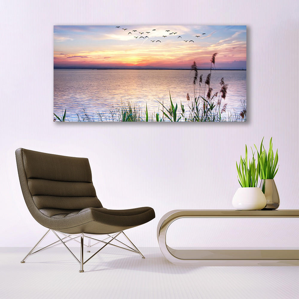 LEINWANDBILD 140x70 cm Pastellhimmel - Multicolor, Textil (140/4cm) - TULUP