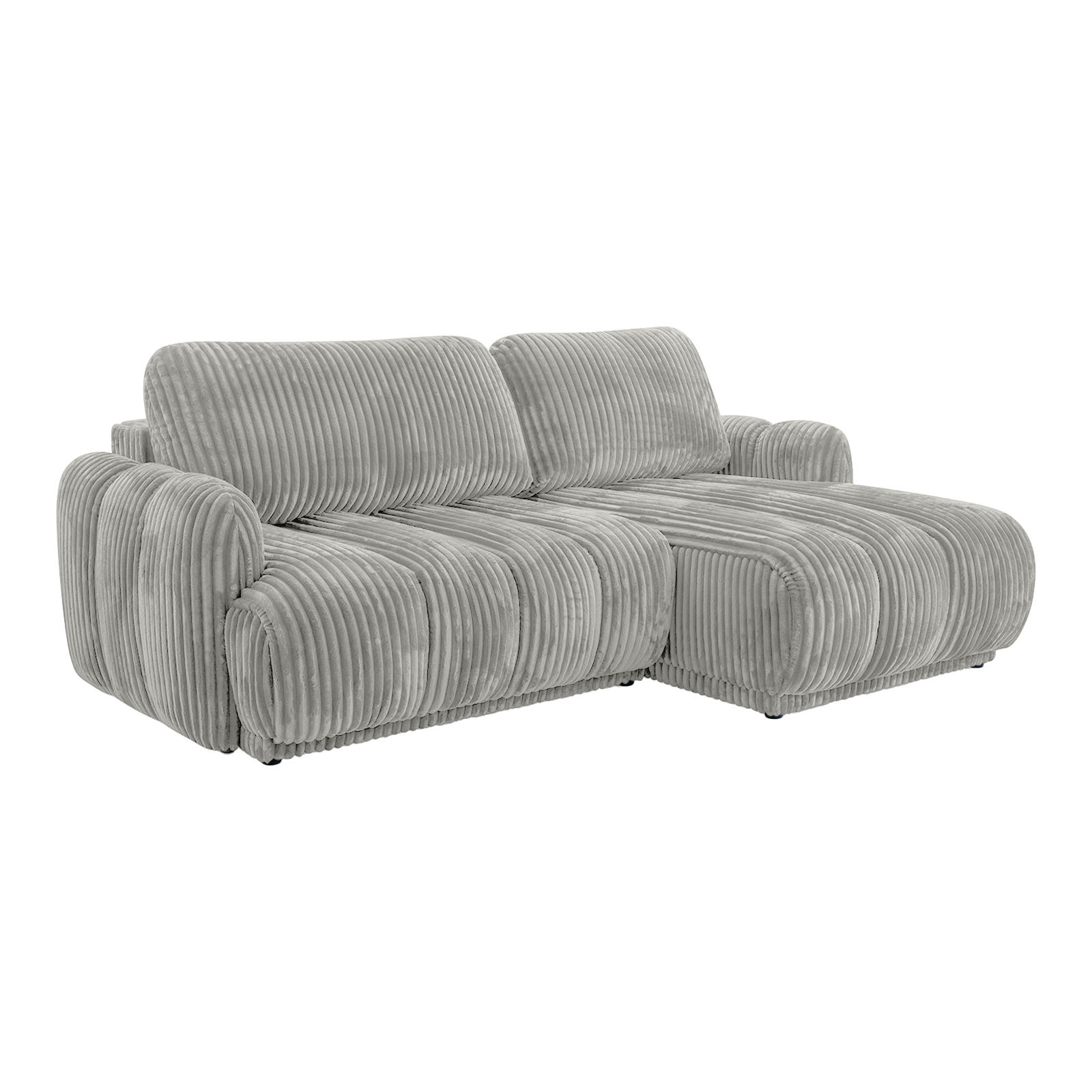 ECKSOFA CAMILO mit Schlaffunktion, Grau - Grau, Textil (220/150cm) - Fedve