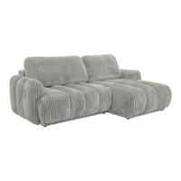 ECKSOFA CAMILO mit Schlaffunktion, Grau - Grau, Textil (220/150cm) - Fedve