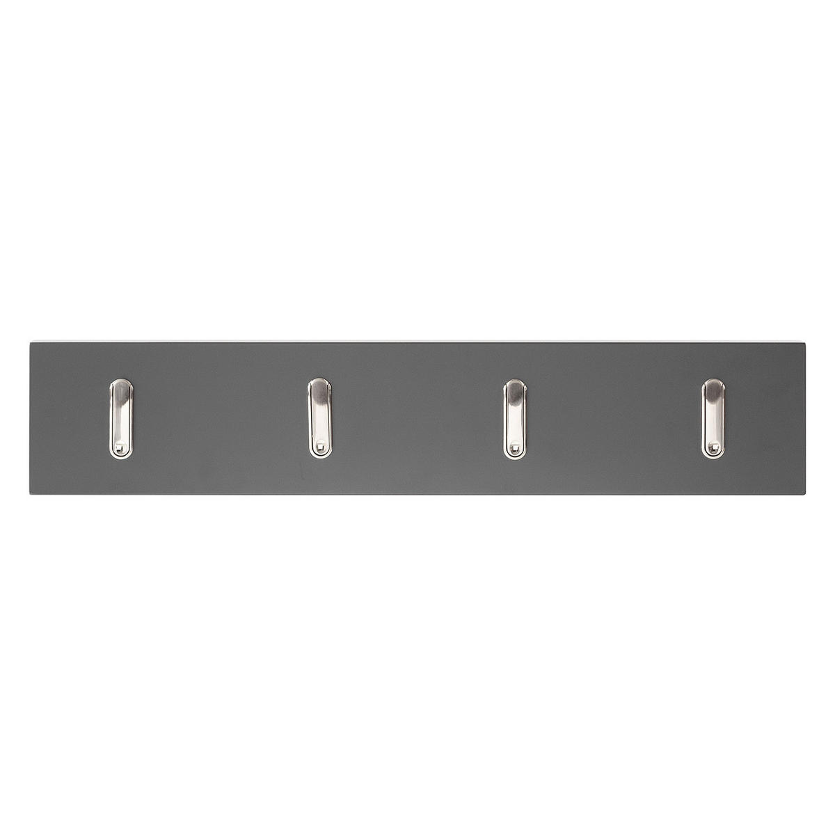 GARDEROBENLEISTE - Grau, Holzwerkstoff (76/15/3.6cm) - home24