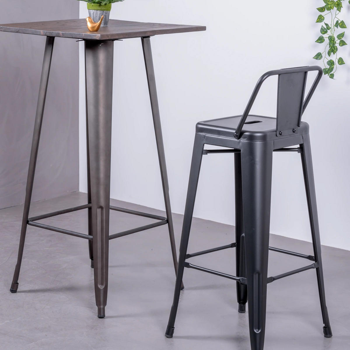 HOCKER Metall Schwarz - Schwarz, Metall (43/97/43cm) - Nest Dream