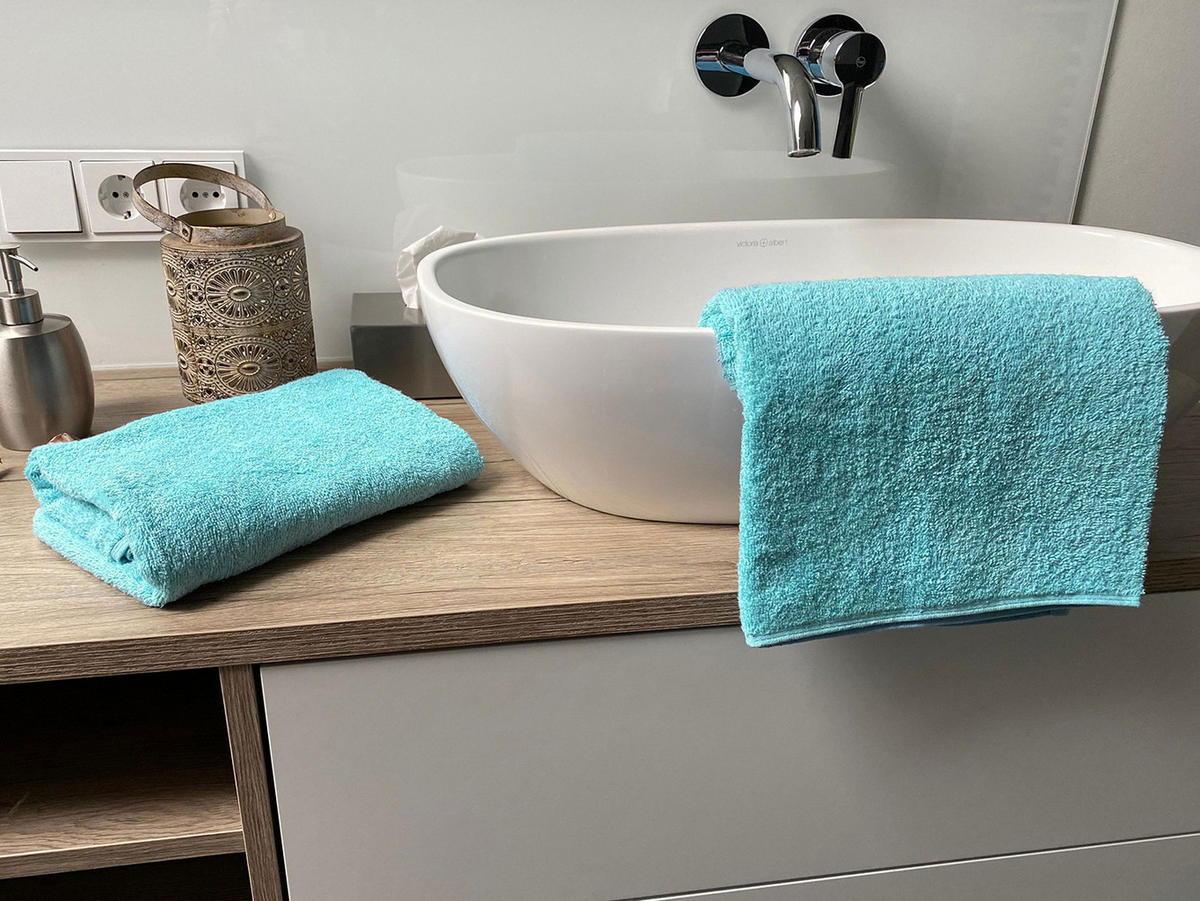 HANDTÜCHER, 4er-Set, 50x100 cm, 100% Baumwolle, Blau - Blau, Textil (50/100cm) - Zollner