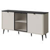 KOMMODE Marly 2D1W RE07 - Kaschmir/Schwarz, Holzwerkstoff/Metall (160/82/40cm) - MIRJAN24