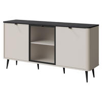 KOMMODE Marly 2D1W RE07 - Kaschmir/Schwarz, Holzwerkstoff/Metall (160/82/40cm) - MIRJAN24
