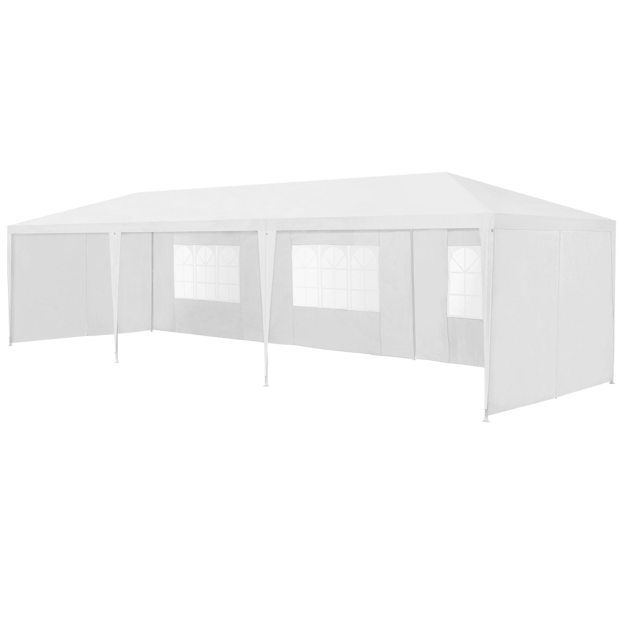 PARTYZELT Wedau - Weiß, Kunststoff/Metall (900/255/300cm) - casa.pro