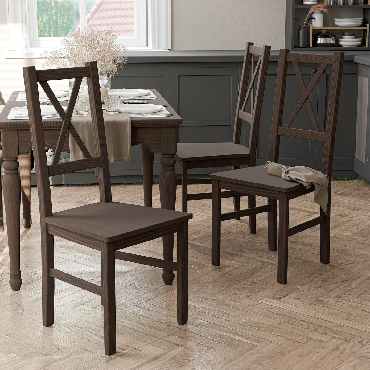 HOLZSTUHL für das Esszimmer ROMA, nussbaum - Braun, Holzwerkstoff (43/95/40cm) - Idohome