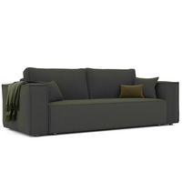 SOFA mit Schlaffunktion und Bettkasten, Grün - Grün, Holzwerkstoff/Textil (240/84/105cm) - Idohome