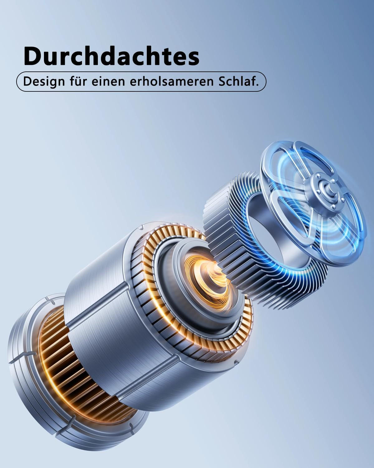 DECKENVENTILATOR mit Beleuchtung Vornis 49/49/20.5 cm - Weiß, Metall (49/49/20.5cm) - ZMH