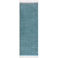 HOCHFLOR-TEPPICH Shaggy Pulpy 100 Blau 80x300 cm - Blau, Textil (80/300cm) - carpet city