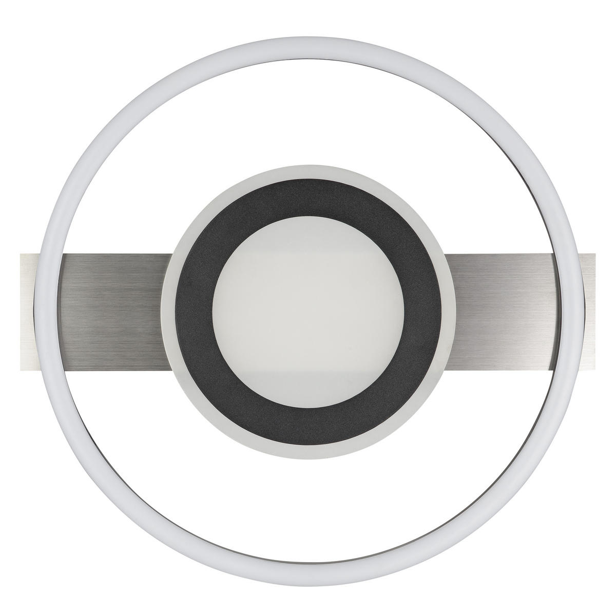 LED DECKENLEUCHTE Maureen Schwarz/Eisen 37/39/5 cm - Multicolor, Metall (37/39/5cm) - Brilliant