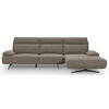 ECKSOFA Webstoff Braun - Schwarz/Braun, Textil/Metall (304/176cm) - Furnhouse